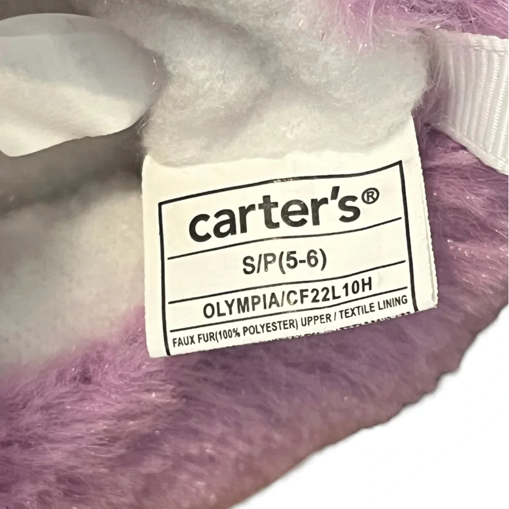 Carter’s Purple Fox Toddler Slippers